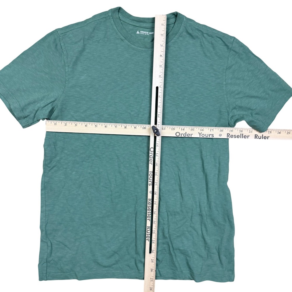 NWOT American GiantMen's Premium Slub Crew Tee T-Shirt Dark Forest Green Size M - Picture 4 of 7
